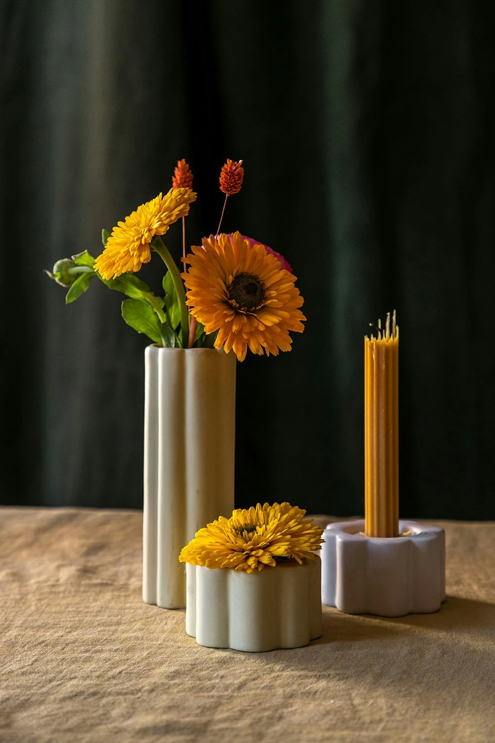 Birgit Vase / Kerzenhalter, Shell White 5 Birgit Vase / Kerzenhalter, Shell White – Bild 3