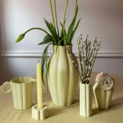 Birgit Vase / Kerzenhalter 17 Cm, Pale Yellow 9 Birgit Vase / Kerzenhalter 17 Cm, Pale Yellow -Heimdekoration Rabatt potteryjo birgit vase kerzenhalter 17 cm 11
