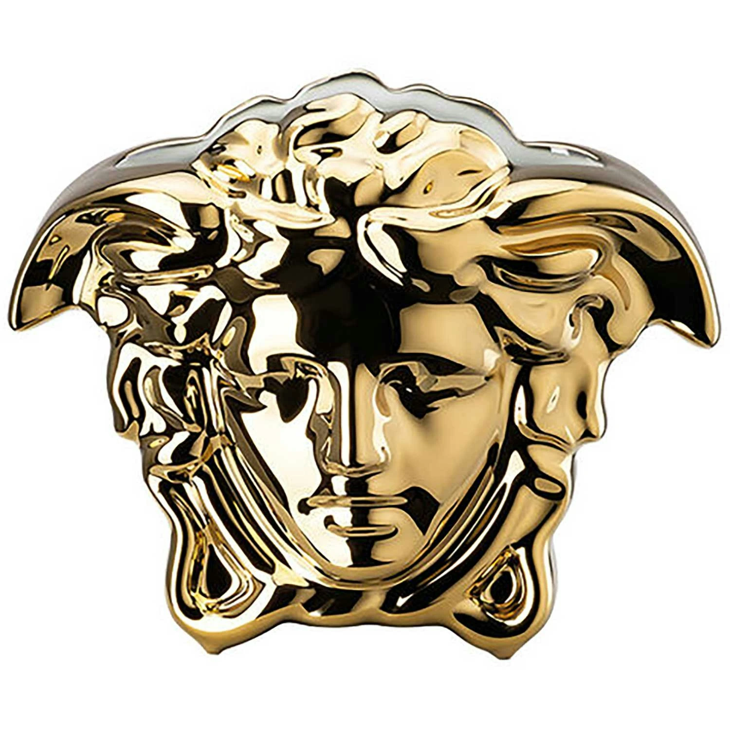 Rosenthal Versace Medusa Grande Vase 9 Cm, Gold 3 Rosenthal Versace Medusa Grande Vase 9 Cm, Gold