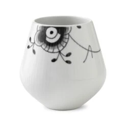 Royal Copenhagen Black Fluted Mega Vase, 12 Cm
