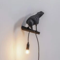 Seletti Bird Lamp Looking, Schwarz -Heimdekoration Rabatt seletti bird lamp looking schwarz 2