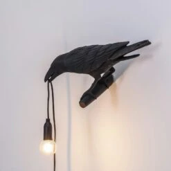 Seletti Bird Lamp Looking, Schwarz -Heimdekoration Rabatt seletti bird lamp looking schwarz 3