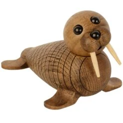 Spring Copenhagen Wally Walrus Holzfigur 19 Cm