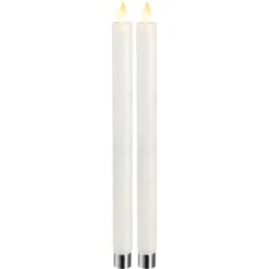 Star Trading LED Antike Kerze Mit Funkelnder Flamme Weiß 2-er Set, 30 Cm