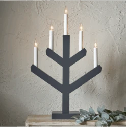 Star Trading Vinga 5 Kerzenhalter, Grafitfarben -Heimdekoration Rabatt star trading vinga 5 13