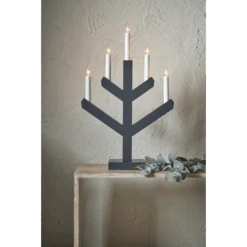 Star Trading Vinga 5 Kerzenhalter, Grafitfarben -Heimdekoration Rabatt star trading vinga 5 14
