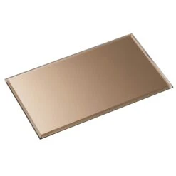 Boden Glas Rechteckig 17 X 30 Cm, Rauch-Braun