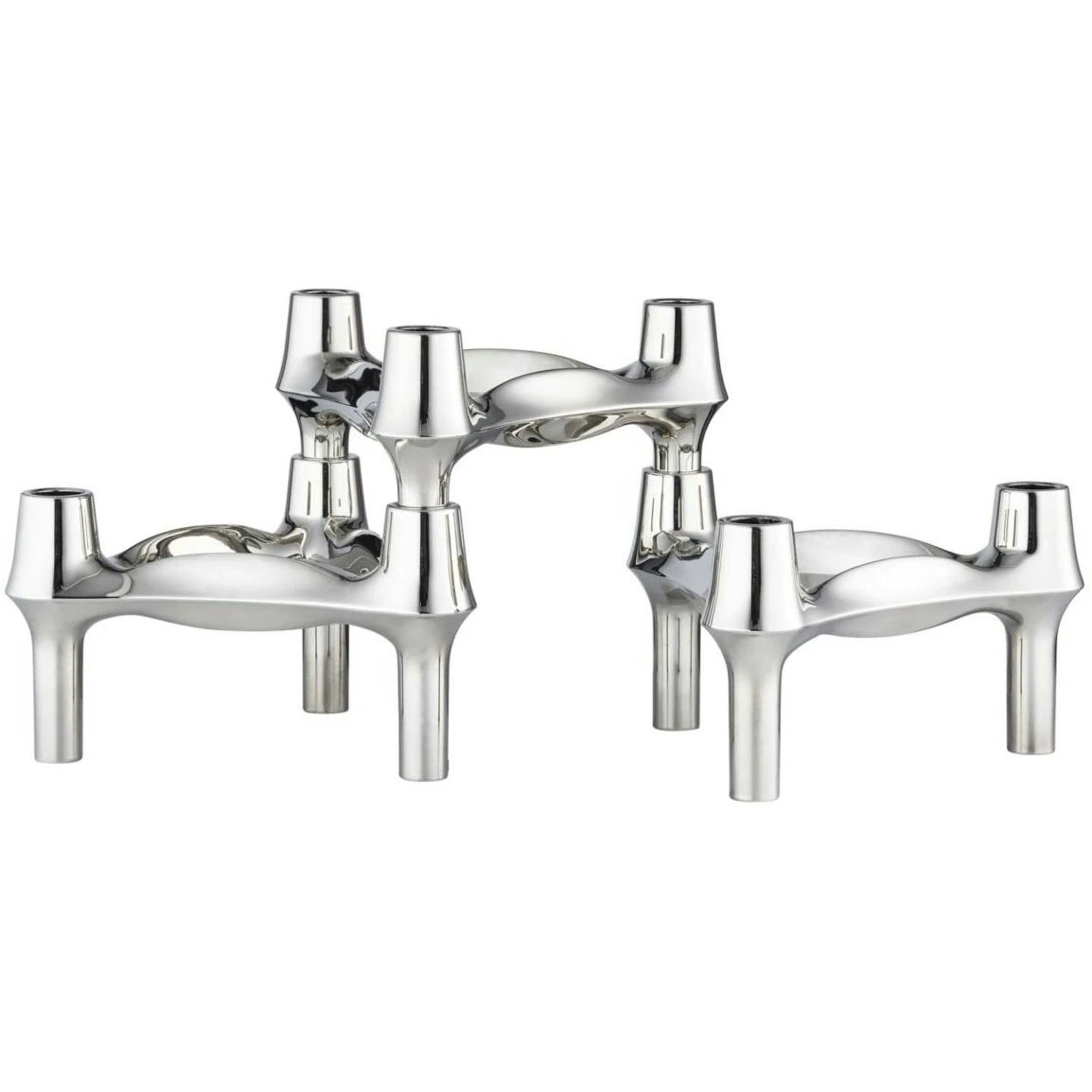 BMF Kerzenständer 3-er Set, Chrom 3 BMF Kerzenständer 3-er Set, Chrom