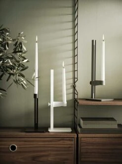 String Museum Kerzenhalter, Weiß -Heimdekoration Rabatt string museum candlestick 2