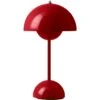&Tradition Flowerpot VP9 Tischlampe Tragbar Mit Magnetischem Ladekabel, Vermilion Red