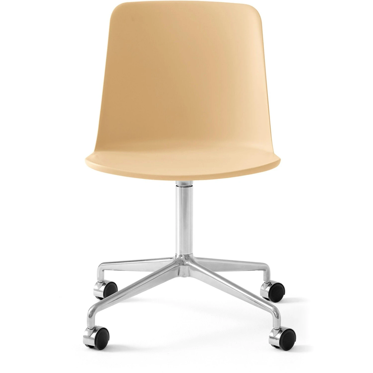 &Tradition Rely Drehstuhl HW21, Poliertes Aluminium/Beige 4 &Tradition Rely Drehstuhl HW21, Poliertes Aluminium/Beige – Bild 2