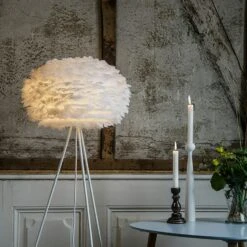 Umage Eos Stehlampe Medium Ø45cm, Weiß/Schwarz -Heimdekoration Rabatt umage eos stehlampe wei medium 1