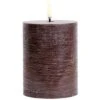 LED Stumpenkerze 7,8 X 10,1 Cm, Braun -Heimdekoration Rabatt uyuni led pillar candle 6