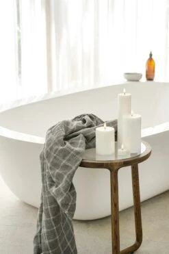 LED Stumpenkerze Nordic White, 7,8x10,1 Cm -Heimdekoration Rabatt uyuni led stumpenkerze nordisch wei 2