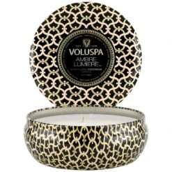 Voluspa Maison 3-Wick Tin Duftkerze, Ambre Lumiere