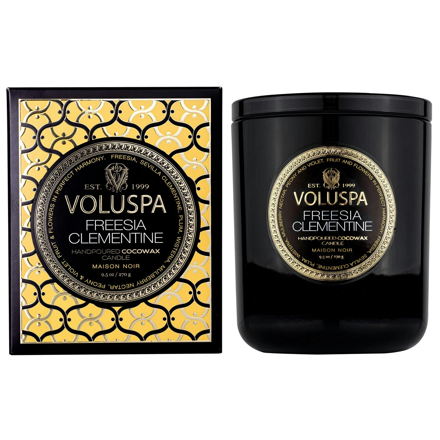 Voluspa Maison Classic Boxed Duftkerze, Freesia Clementine 3 Voluspa Maison Classic Boxed Duftkerze, Freesia Clementine