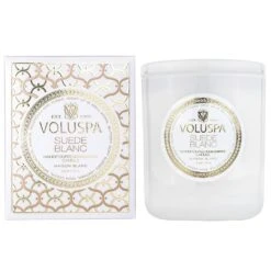 Voluspa Maison Classic Boxed Duftkerze, Suede Blanc